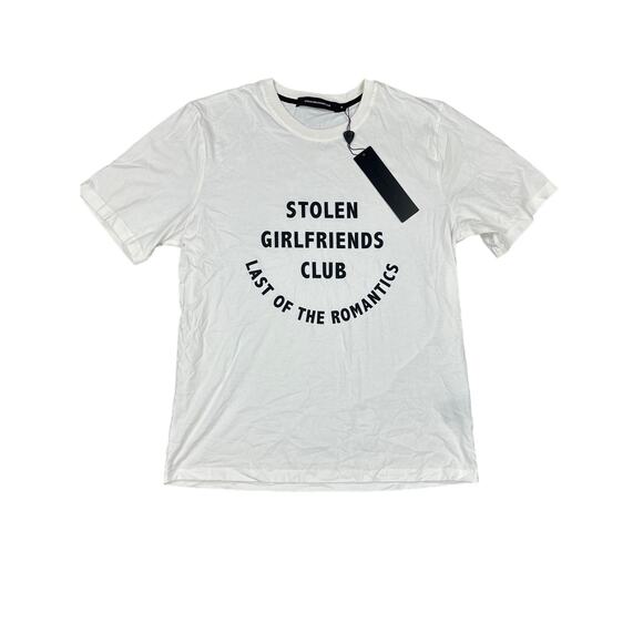 Stolen Girlfriends Club - Last Of The Romantics Tee in White & Black - Picture 1 of 5
